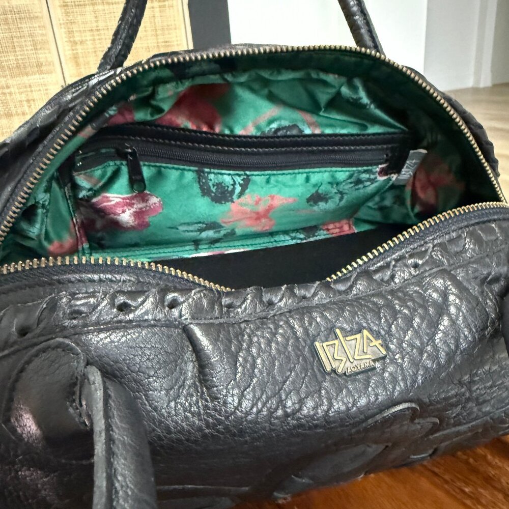Ibiza Black Leather Handbag - Picture 7 of 12